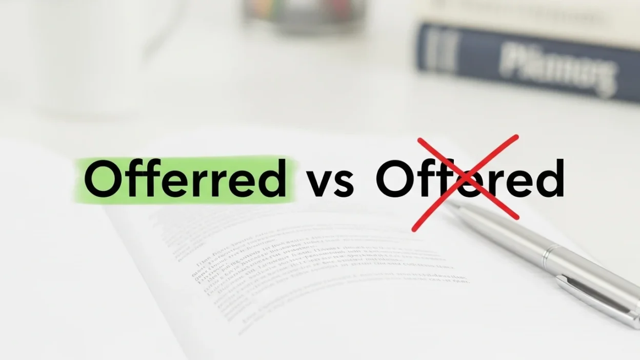 offerred vs offered
