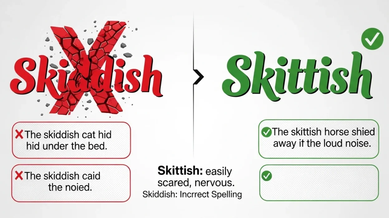 skiddish vs skittish