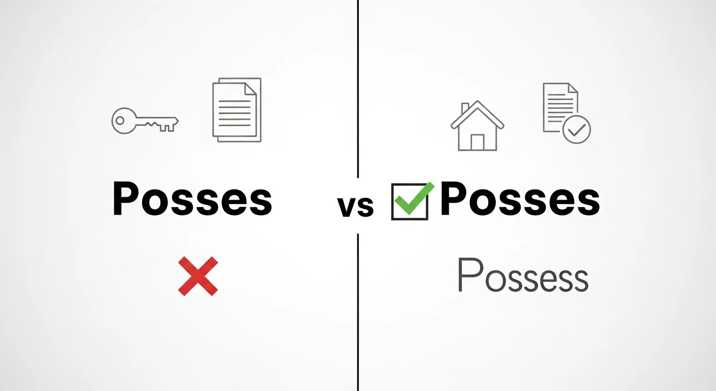 Posess Possess vs Posses: Which Spelling Is Correct? (Clear Grammar Guide)