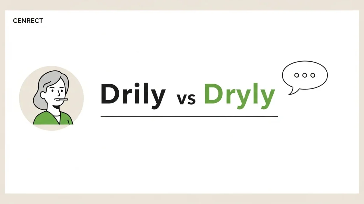 drily vs dryly