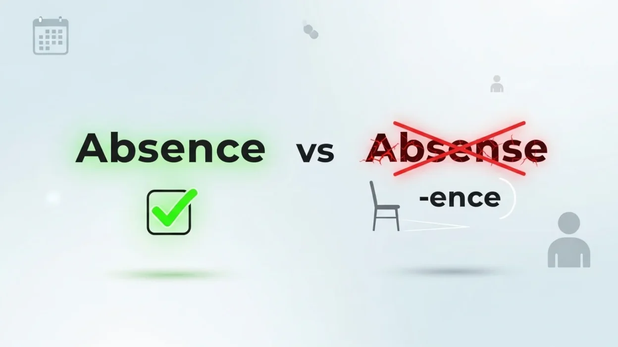 absence vs absense