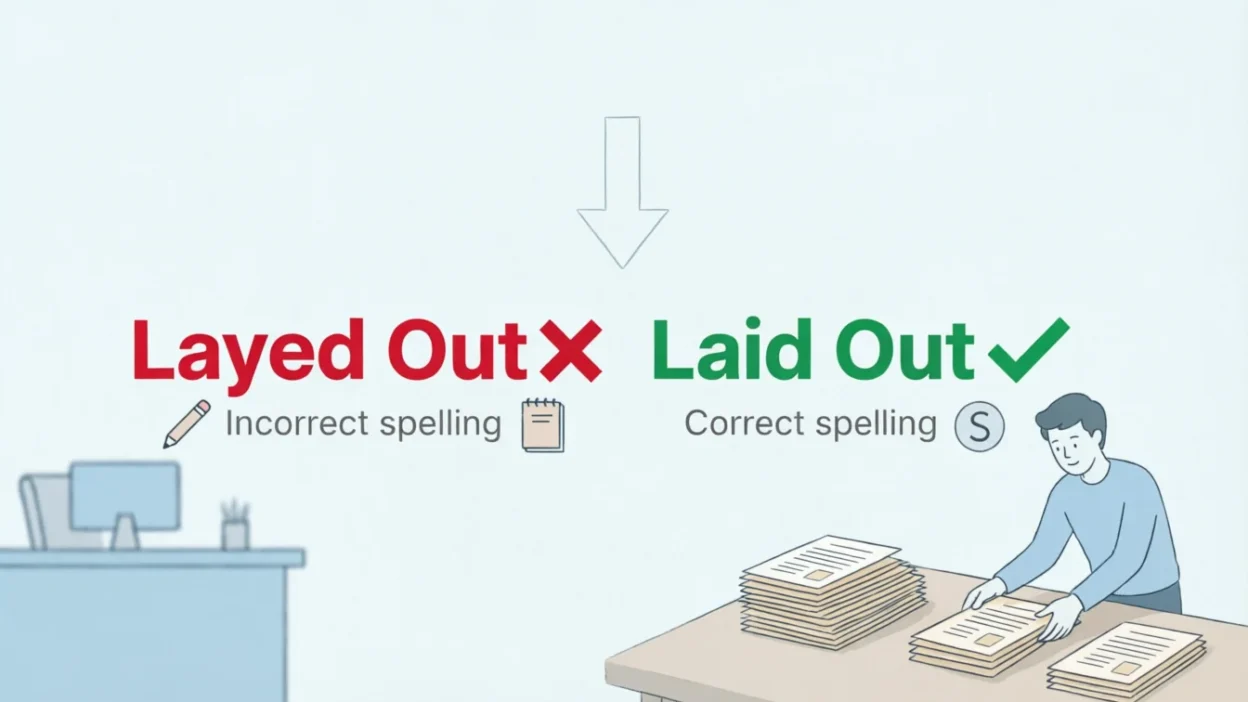 layed out vs laid out