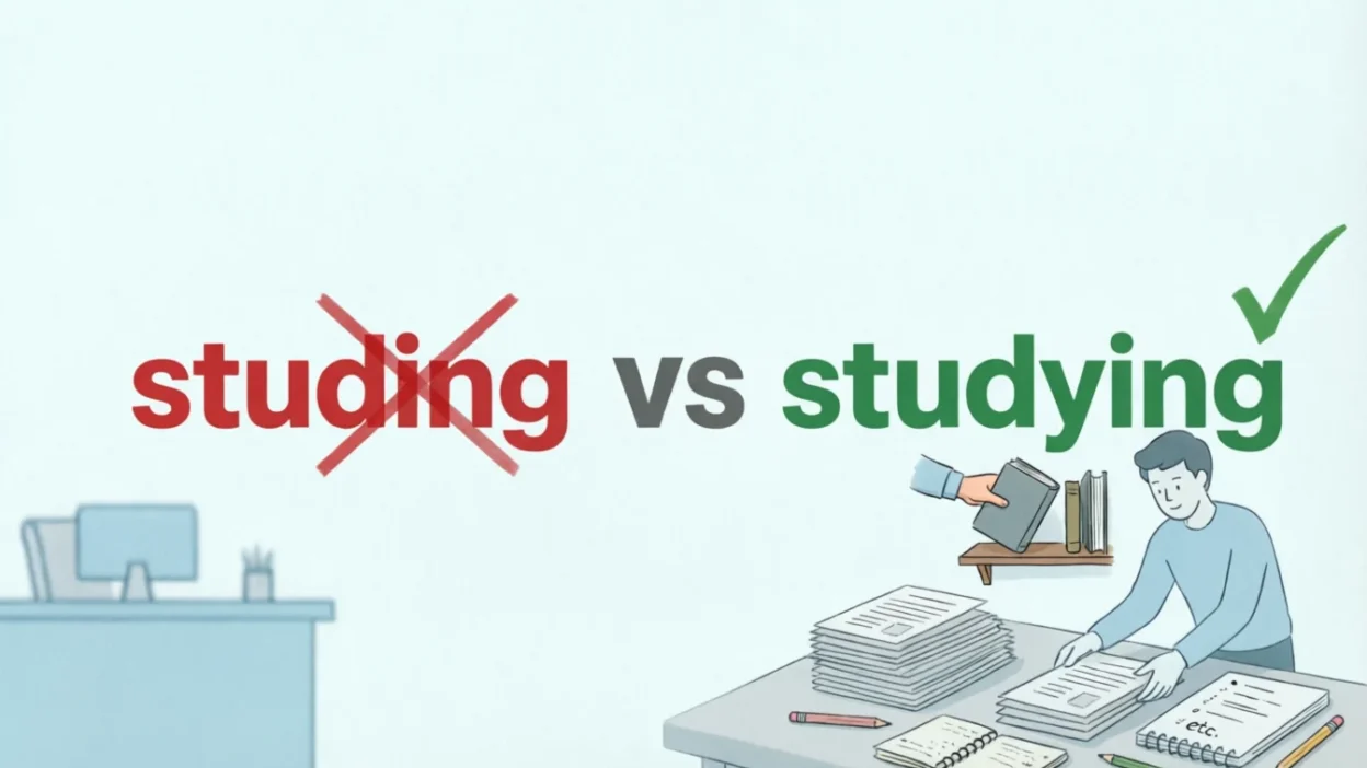 studing vs studying