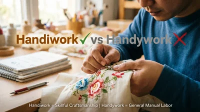 handiwork vs handywork