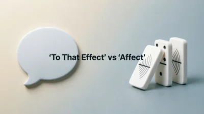 to that effect vs affect
