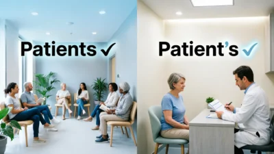 patients vs patient’s