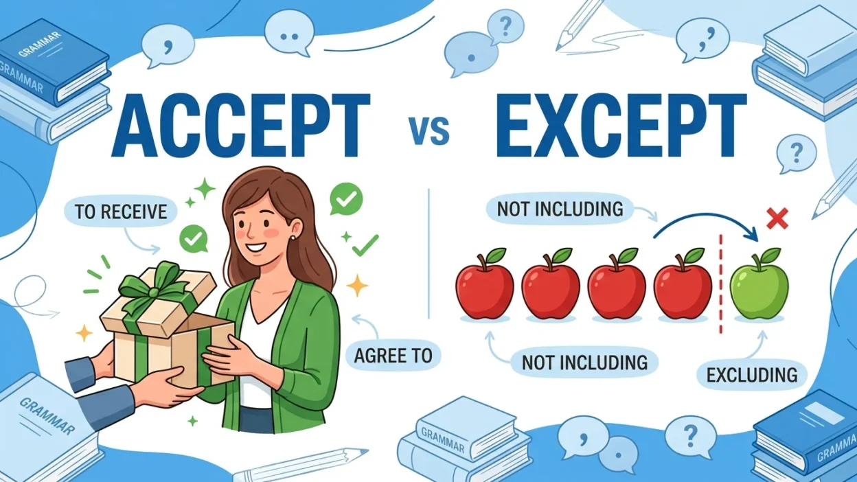 accept vs except