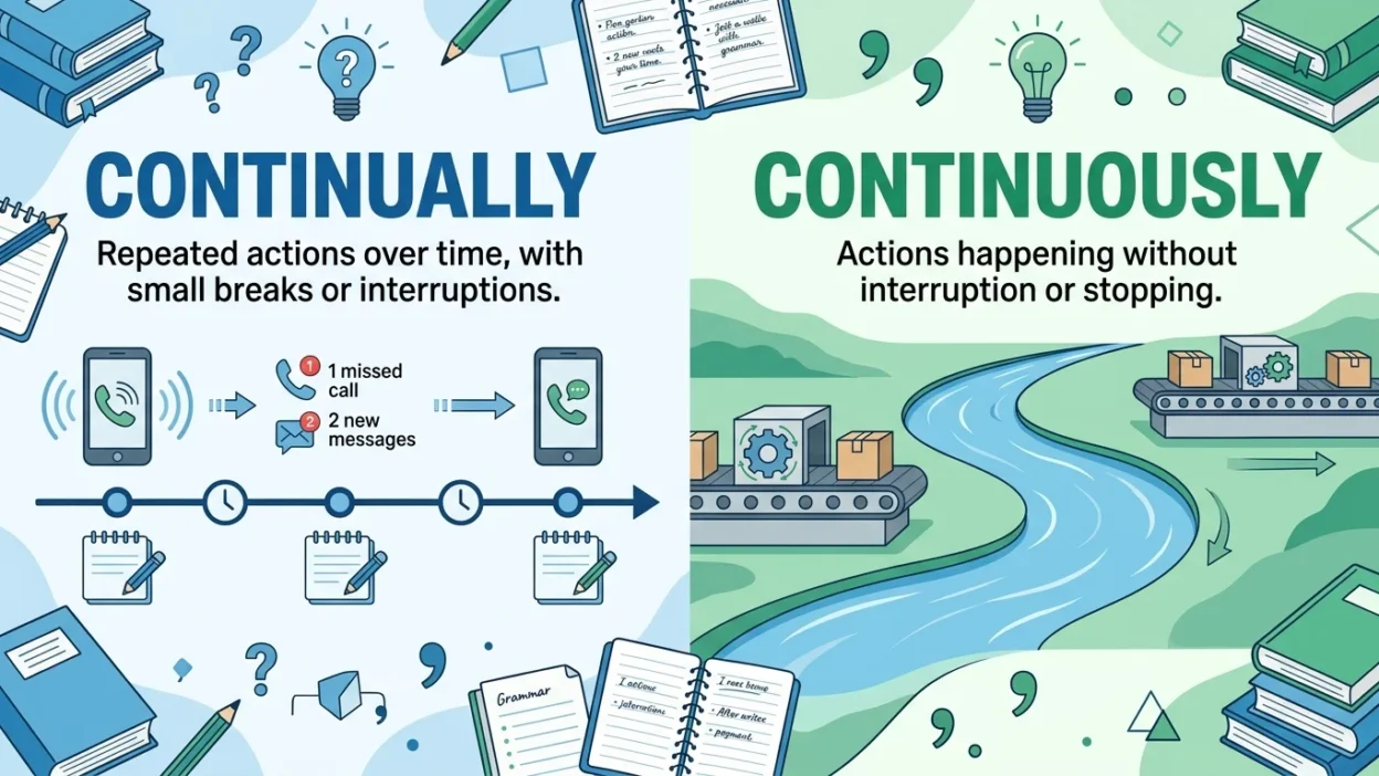 continually vs continuously
