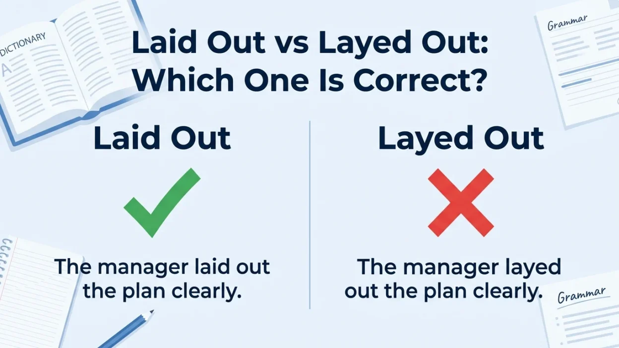 laid out vs layed out