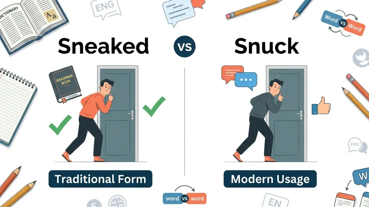 sneaked vs snuck