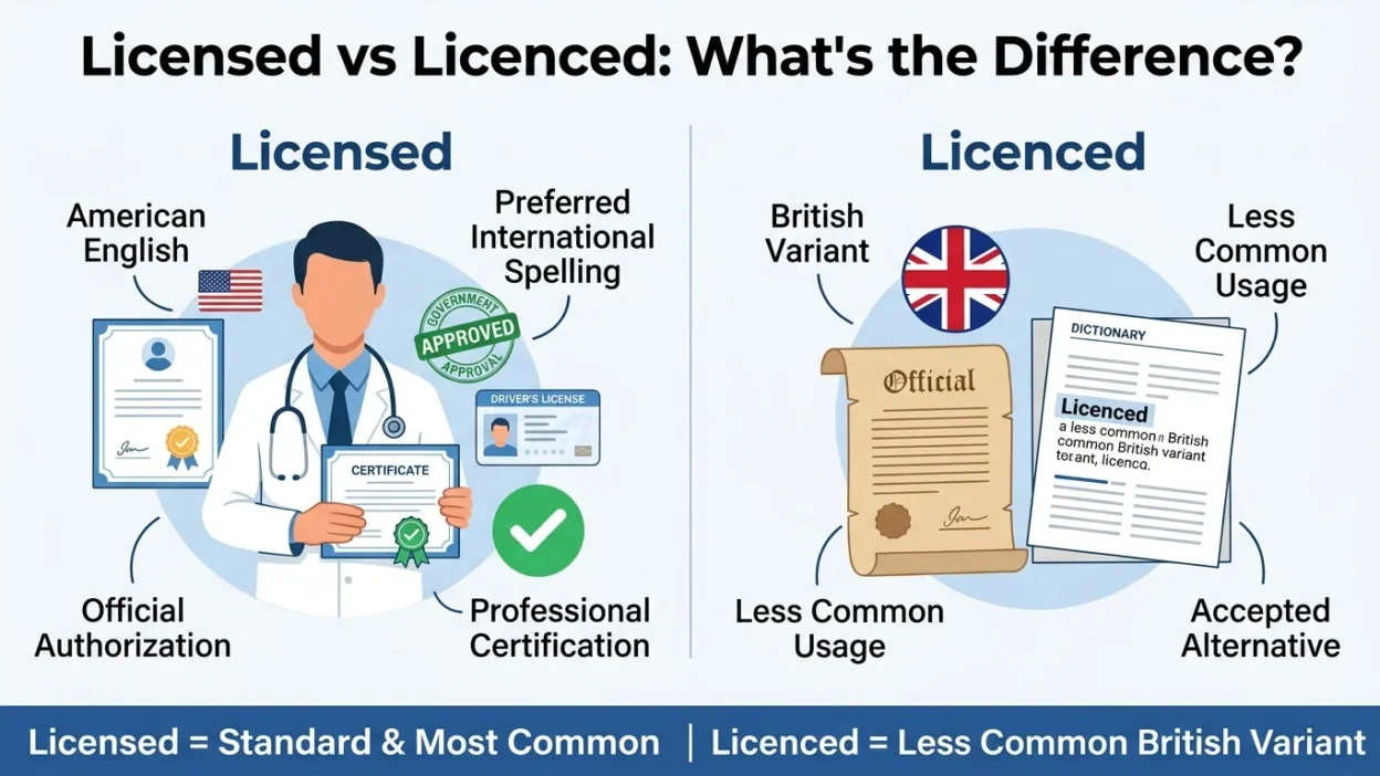 licensed vs licenced