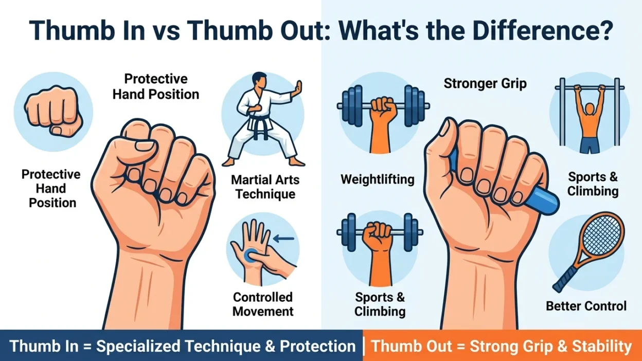 thumb in vs thumb out
