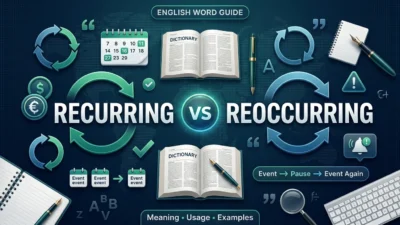 Recurring vs Reoccurring